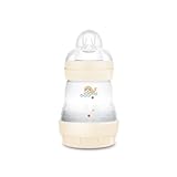 MAM Easy Start Anti-Colic Babyflasche (160 ml), Milchflasche für die Kombination mit dem Stillen, Baby Trinkflasche mit Bodenventil gegen Koliken & Sauger Größe 1, 0+ Monate, Robbe