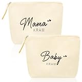 Lets Joy 2PCS Geschenke für Mama zur Geburt, Mama Kosmetiktasche Bag, Kosmetiktasche für Mama, Tragbare Reisetasche Kosmetiktasche Geschenk für Beste Mama der Ganzen Welt, Babyparty Geschenke