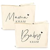 2pcs Geschenke für Mama zur Geburt Baby Kram Kosmetiktasche Bag für werdende Mama Mutter Beutel mit Reißverschluss Babyparty Geschenke für Mama Neue Mama Geschenke Mama zu Werden