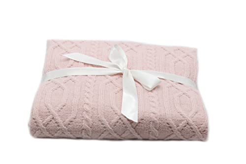 Babydecke | Neugeborenen Decke | atmungsaktive Baby Sommer/Herbstdecke für Mädchen/Jungen | leichte Strickdecke | Geschenk zur Geburt nachhaltig (Rosa)