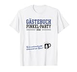 Herren Gästebuch Babyparty Pinkelparty Geburt Erinnerung Nachwuchs T-Shirt