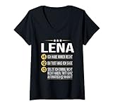 Damen Lena Vorname Geschenk-Idee Geburtstag Namensgeschenk T-Shirt mit V-Ausschnitt