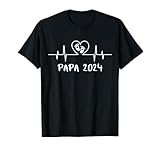 Papa 2024 Herzschlag - Das Daddy Vatertag Geburt Vater T-Shirt