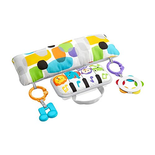 Fisher-Price GJD27 - Musik Spielkissen, stützendes Kissen zum Spielen in der Bauchlage mit Musik, Lichtern und Tiergeräuschen,Babyspielzeug für Neugeborene ab der Geburt