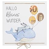 Geldgeschenk Geburt als Grußkarte - Mädchen - Junge - Baby - inklusive Kuvert - kleines Geschenk (Hase & Wal - Luftballons)