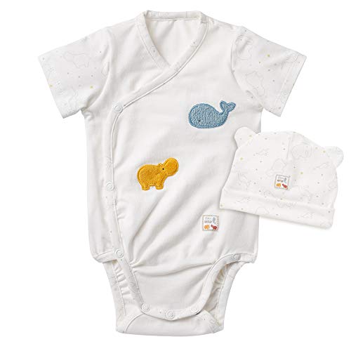 Fehn 056532 Body & Mütze fehnNATUR – Baby-Erstausstattungs-Set in Unisex aus 100% Bio-Baumwolle – Für Neugeborene von 0-3 Monaten – Größe: 50/56