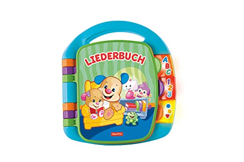 Fisher-Price CDH40 - Lernspaß Liederbuch, deutschsprachig, ab Babyspielzeug 6 Monaten