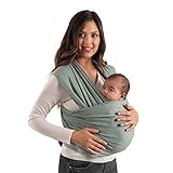 Laleni Tragetuch Baby Neugeborene aus 100% Bio-Baumwolle - Babytragetuch bis 15 kg mit ergonomischer Passform, Einfach Anzuziehen für Mütter und Väter, Waschmaschinengeeignet - Grün
