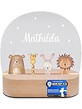 wunderwunsch - Personalisiertes Nachtlicht für Babys - Individuelle Nachttischlampe für Kinder - Personalisierte Geschenke Kinder - Babygeschenk - Geschenk zur Geburt