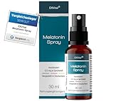 Melatonin Spray, mit Lavendel Extrakt & Vitamin B6- 0,5 mg liquid Melatonin pro Sprühstoß, natürliches Schlafhormon, 30 ml Sprühflasche mit SOFORT EFFEKT- Ohne Alkohol, Hochdosiert & Made in Germany