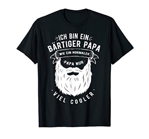 Herren Ich Bin Ein Bärtiger Papa Viel Cooler Vater Geschenk T-Shirt