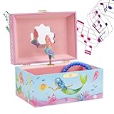 Jewelkeeper Schmuckkästchen Mädchen - Musikalisches Schmuckkästchen im Ballerina-Design - Charmant als Schmuckkästchen Mädchen - Spielt Schwanensee Melodie - 14,9 x 10,8 x 8,6 cm