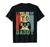 Leveled Up To Daddy Werdender Papa Werdender Vater T-Shirt