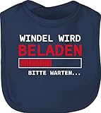 Shirtracer Baby Lätzchen - Sprüche - Windel wird beladen - Unisize - Navy Blau - lustige geschenke zur geburt babykleidung mit süßen sprüchen spruch geladen babylätzchen baby-geschenke babygeschenk