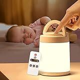 One Fire Nachtlicht Kinder,10 Farben LED Baby Stilllicht, Wiederaufladbare Nachttischlampe Touch Dimmbar mit Akku, Kleine Lampe Batteriebetrieben,Nachtlampe Kinderzimmer Babyzimmer Fernbedienung