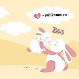 Herzlich Willkommen Zoe: Babygeschenke mit Namen Mädchen / Geburtsgeschenk Ideen / Namensgeschenk Baby / Babygeschenke personalisiert zur Geburt