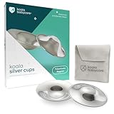 Koala Babycare Silberhütchen - 2 Stück - Standardgröße Silber Brustwarzenhütchen für verbesserten Komfort - Brustwarzen Schutz für empfindliche und schmerzende Brustwarzen