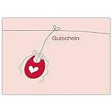 16x Baby Geschenk Gutschein (Mengenrabatt) mit Herz Lätzchen zur Babyshower/Geburt/Taufe, rosa