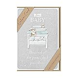 bsb - Glückwunschkarte zur Geburt Baby - Nature Card - Nachhaltige Karten - Glückwunschkarten mit Umschlag - Junge & Mädchen - 11,5 x 17 cm