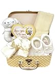 Baby Box Shop Babyparty Geschenk Neutral - 7 Baby Geschenk Set Für Gender Reveal Geschenk, Geschenksets Für Babys - Babygeschenke Korb, Willkommen Baby Geschenk, Baby Geschenkset Unisex - Crème