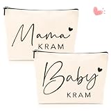 2pcs Geschenke für Mama zur Geburt,Mama kram Baby Kram Kosmetiktasche,Geschenke zur Geburt,Geschenk für werdende Mutter,Kosmetiktasche Bag für werdende Mama,Mutter Beutel mit Reißverschluss,für Mama