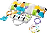 Fisher-Price GJD27 - Musik Spielkissen, stützendes Kissen zum Spielen in der Bauchlage mit Musik, Lichtern und Tiergeräuschen,Babyspielzeug für Neugeborene ab der Geburt