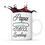 Papa Loading 2022 Geburt Tasse für Schwangerschaft Geschenk für werdende Papas mit einem Mädchen oder Jungen oder Baby das perfekte Geschenk