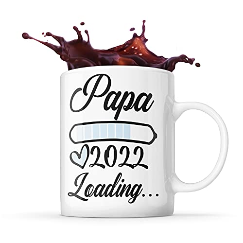 Papa Loading 2022 Geburt Tasse für Schwangerschaft Geschenk für werdende Papas mit einem Mädchen oder Jungen oder Baby das perfekte Geschenk