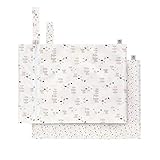LÄSSIG Nasstasche wiederverwendbar für Kind Baby 2 Stück/Wet Bag Tiny Farmer Dots/Sheep