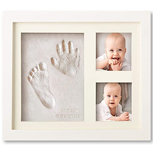 Baby Handabdruck Fußabdruck Lehm Fussabdruck Set für Neugeborene und Kleinkinder, Baby Geschenk Mädchen Personalisierte Andenken,Baby Kinderzimmer Dekor, Einzigartige Andenken