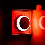 myCozyLite LED Nachtlicht Rot, Kleines Nachtlicht mit Stecker, Dämmerungssensor, Rotes Nachtlicht für Schlafzimmer, Badezimmer, Küche, Kinderzimmer, Flur, Rund, Energieeffizient, 2er Pack