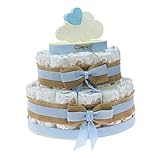 Viale Magico Originelle Geschenkidee für Erste Kindheit, Kuchen Windeltorte Geburt Kind, Baby Shower (Torte mit 30 Windeln)