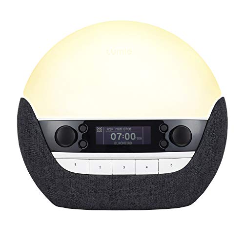 Lumie Bodyclock Luxe 750DAB - Lichtwecker, DAB-Radio, Bluetooth Lautsprecher & Wenig Blaulicht für Schlafenszeit