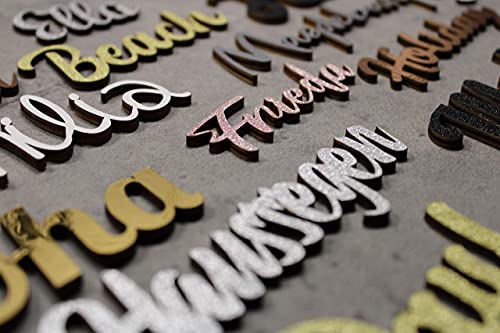 personalisierter Schriftzug aus Holz verschiedene Größen beeindruckende Farben Geschenk für Mann, Frau, Kind, Baby, zur Geburt und Deko personalisiert und individuell