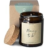 Mommy to be Duftkerze im Glas mit Spruch aus Soja - 100% natürlich handgefertigt und vegan - Geburtsgeschenk Geschenk zur Geburt Geschenkidee für Neugeborene Schwangerschaft beste Freundin Babyparty