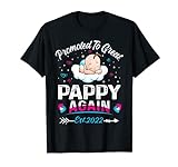 Windelgeschenk Promoted To Great Pappy EST 2022 Vatertag T-Shirt