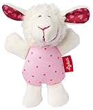 SIGIKID 41189 Rassel Schaf Red Stars Mädchen und Jungen Babyspielzeug empfohlen ab Geburt rosa