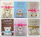 Babydecke mit Namen und Datum Bestickt Baby Geschenke Geburt
