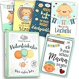 Momo&Stam – Meilensteinkarten Baby [40 Stk.] – geschlechtsneutrale Baby Meilenstein karten - Geschenk zur Geburt, Babyparty, Schwangerschaft – Monatskarten Baby 1-12 Monate