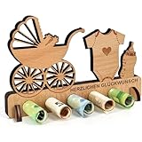 Kinderwagen Geschenke Holz,Geldgeschenk Holz, Geld Geschenke Baby, Geschenke zur Geburt Jungen Mädchen, Geburtsgeschenke,Baby Geschenke, Geburt