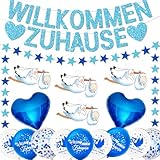 Willkommen Zuhause Baby, Vormontiert Herzlich Willkommen Girlande, Mit 6 Stück Storch Geburt Für Draussen, Babyparty Deko Mädchen, Willkommen Baby, Willkommen Zuhause Girlande, Welcome Home Baby Boy