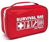 HAPPY DIKDIK Survival Bag für Papas | Papa Geschenk zur Geburt | Baby Geschenk für werdende Väter & Papa Geschenk zum Geburtstag | lustige Geschenke für Männer zum Vatertag