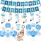 32-teiliges Willkommen Zuhause Baby Willkommen Zuhause Girlande Storch Geburt Herzlich Willkommen Girlande Willkommen Zuhause Banner Baby- & Kleinkinderzimmer Home Deko Wilkommensdeko