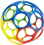 Bright Starts, Oball Classic, flexibler und leicht zu handhabender Ball, sensorisches Aktivitätsspielzeug für Kinder aller Altersstufen, mehrfarbig