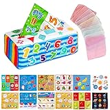 Baby Spielzeug 6 Monate, Montessori Spielzeug Baby Tissue Box Sensorik Spielzeug, Mit 6 Knisterpapier und 10 Farbiges Tuch, Babyspielzeug Kinder Geschenk Junge und Mädchen 6 7 8 9 10 11 12 Monate