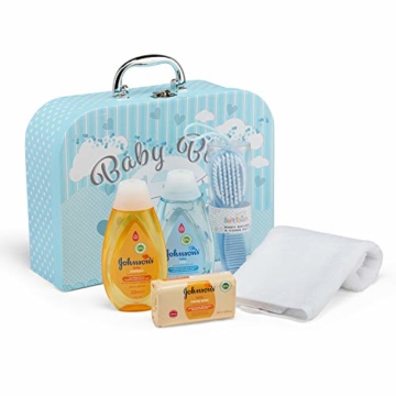Baby Gift Set - Blue Hamper Full of Baby Products in Baby Boy Keepsake Box - 9