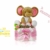 dubistda© Windeltorte Mädchen LITTLE PEANUT + große Elefanten Spieluhr | Geschenk für Mädchen zur Geburt Babyparty Babyshower (rosa) - 4