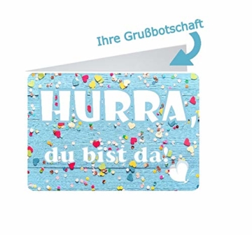 dubistda© Windeltorte Schutzengel für Mädchen personalisiert mit Namen / 25cm - Geschenk zur Geburt für Mädchen mit Grußkarte (rosa) - 3