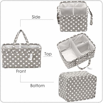 Windel Caddy 3-Compartment Infant Nursery Tote Aufbewahrungsbehälter Tragbare 