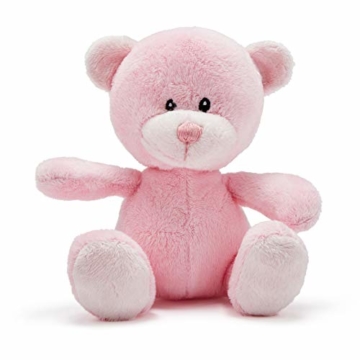 Neuer Babyparty Geschenkkorb in Rosa - mit Fleece, Kapuzenhandtuch, Babykleidung, 2 Mulltüchern und süßem Teddybär - Taufgeschenke für Mädchen oder Junge - 5